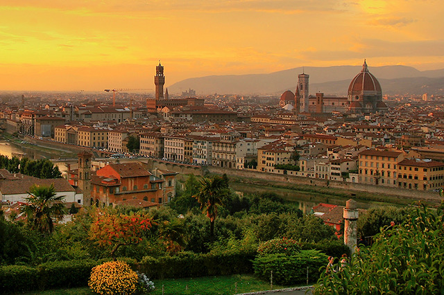 Florence au coucher du soleil